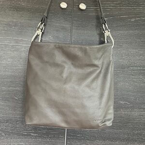 Like New NAPPA Grey Pebbles Leather Bag Made in Canada